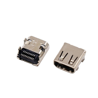 금도금 마이크로 HDMI 케이블 커넥터 19 핀 DIP+SMT d 유형 암 커넥터