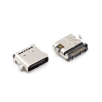 싱킹 유형 SMT USB 암 유형 C 커넥터 USB 유형 C 24 핀 소켓
