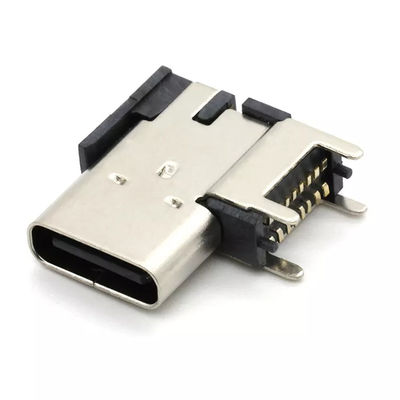 수직 USB 3.1 유형 C 커넥터 암 소켓 16Pin