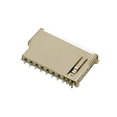 품질  Short Body 9Pin SD Memory Card Connector Push Push Type Copper Shell 공장