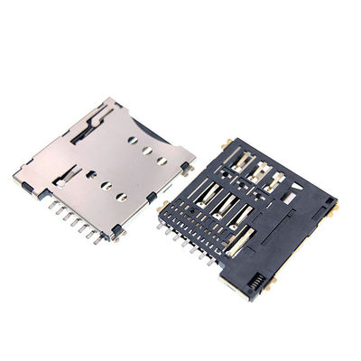 품질  Push Pull Type Micro 7p SIM Card Socket Connector 1.35mm Height For PCB 공장