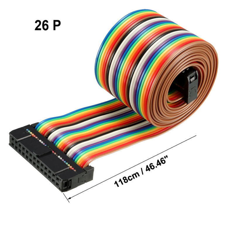 24AWG AWM 2651 FFC IDC 리본 케이블 26은 2.54 밀리미터 피치 유연한 PCB 플랫을 고정합니다