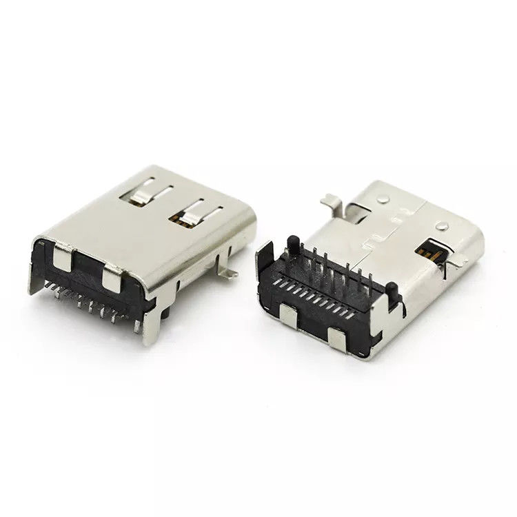 구리 합금 USB 암 커넥터 SMT 유형 24Pin USB 3.1 C 소켓