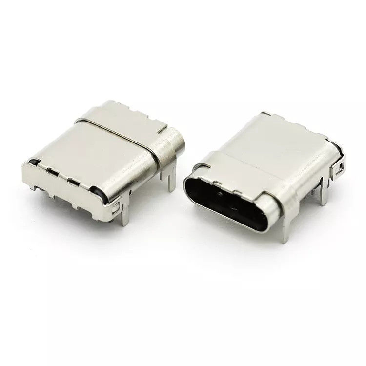 PCB를 위한 구멍 SMT 유형 24Pin USB 3.1 C 암 커넥터를 통해서 정상 산