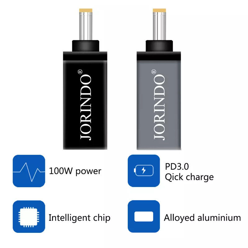 100W USB 유형 C 암-DC 5.5x2.5mm 수 PD 커넥터 고속 고속 충전