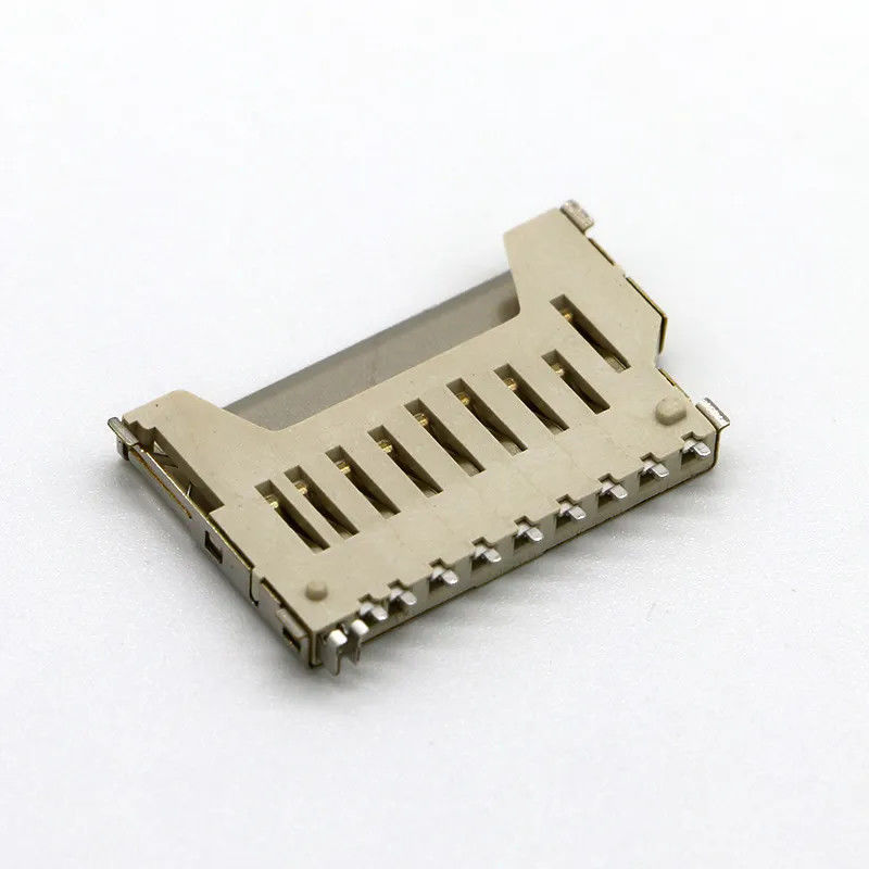 몸 9Pin SD 메모리 카드 연결기 추진 푸시형 구리깍지를 단락시키세요