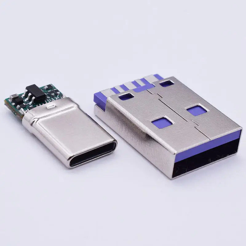 방수 USB 3.1 Type C 24핀 암 커넥터 수평 SMT DIP 마운팅 싱킹 플레이트 USB 소켓