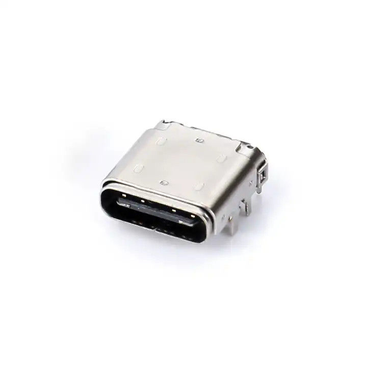 24 핀 USB C 타입 여성 커넥터 DIP+SMT 3.4 전면 플러그 및 충전 케이블을위한 뒷 패치