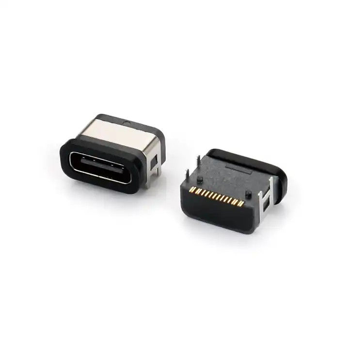 방수 포트 16pin USB 타입 C 여성 커넥터 SMT 4 핀 DIP 보드 소켓