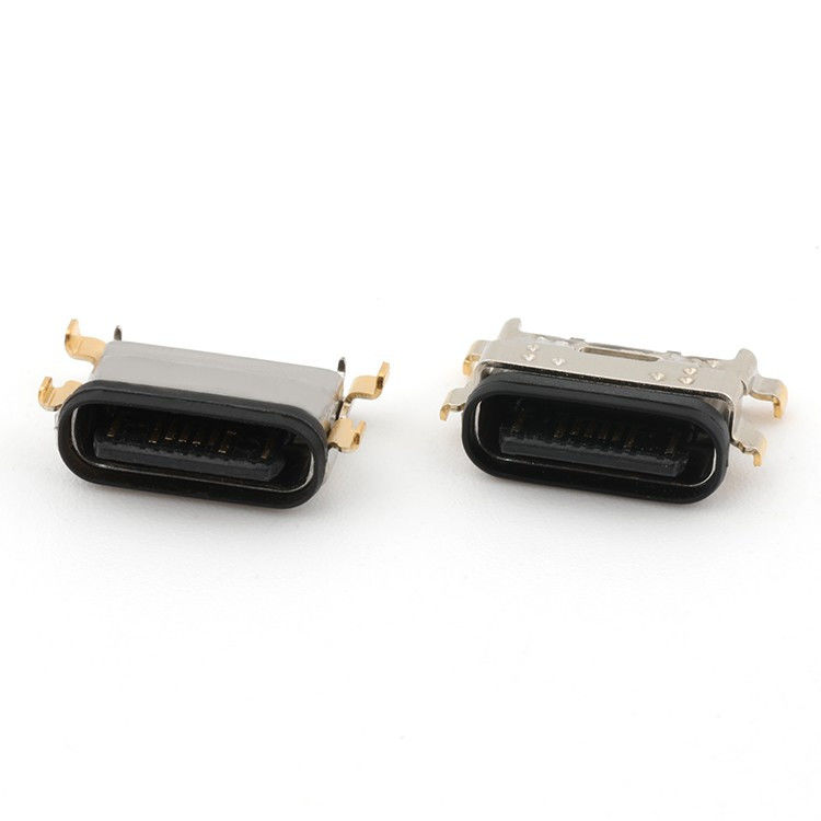 USB C 16Pin 타입 C 여성 커넥터 중부 마운트 1.13mm IPX8 LIM로 방수