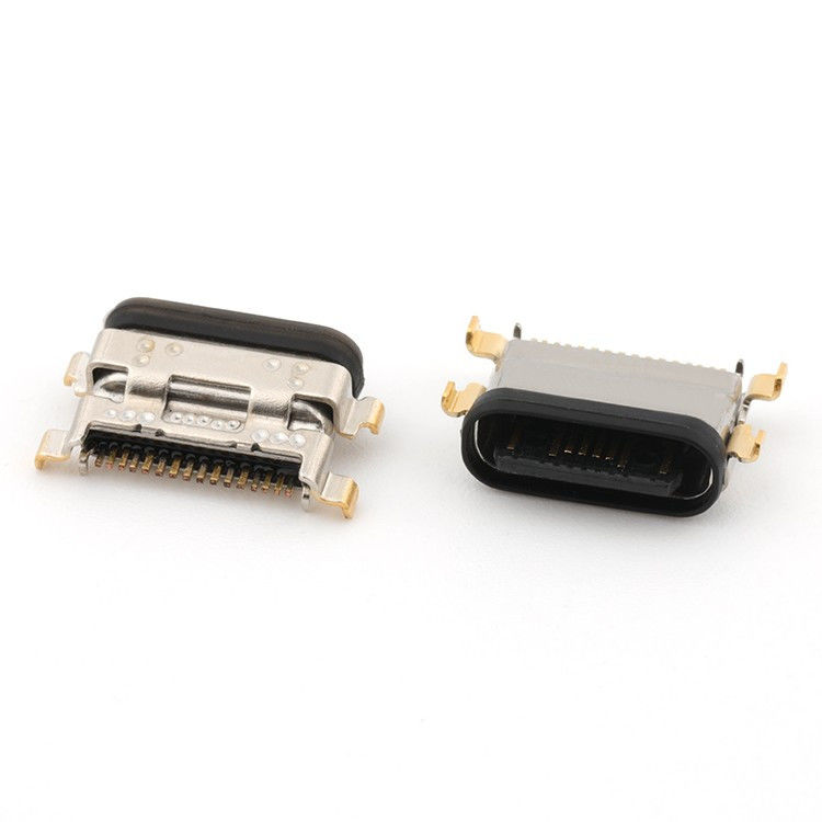 USB C 16Pin 타입 C 여성 커넥터 중부 마운트 1.13mm IPX8 LIM로 방수