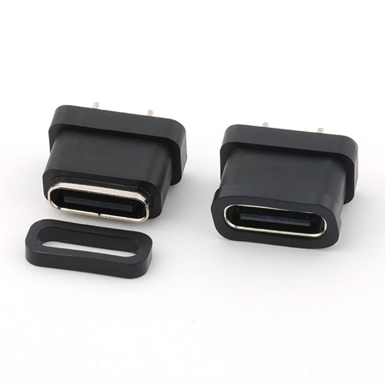 24핀 USB 타입 C 여성 커넥터 수직 타입 IPX8 방수