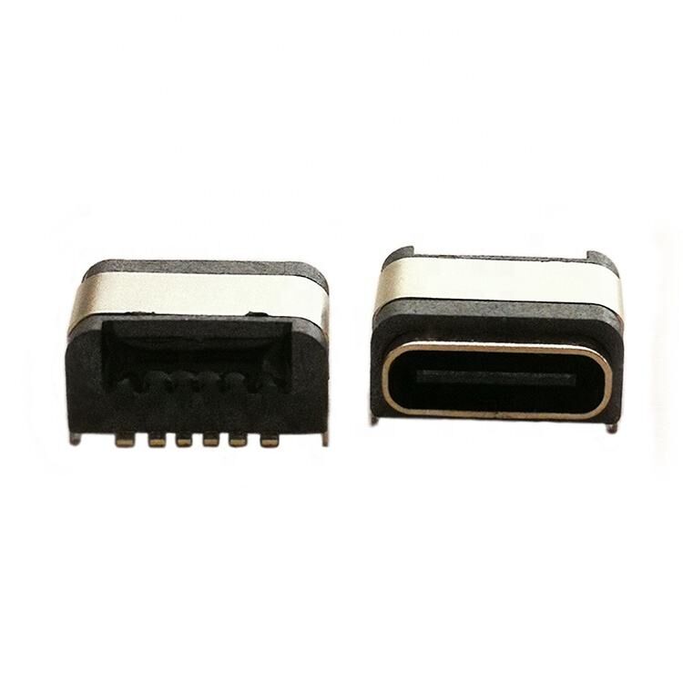 IP67 방수 USB 커넥터 6pin 수평 표면 장착 USB 타입 C 여성 커넥터
