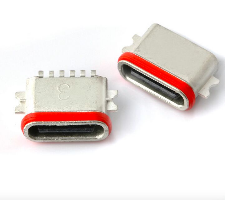 방수 USB Type C 6P 풀 SMT 커넥터 IP67 USB 3.1 SMD 커넥터 전문 제조사