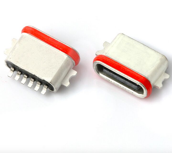 방수 USB Type C 6P 풀 SMT 커넥터 IP67 USB 3.1 SMD 커넥터 전문 제조사
