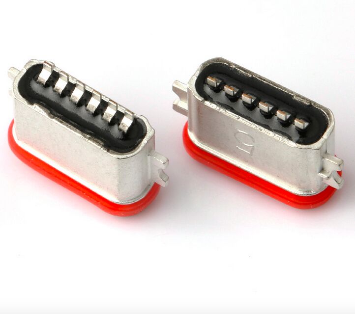 방수 USB Type C 6P 풀 SMT 커넥터 IP67 USB 3.1 SMD 커넥터 전문 제조사