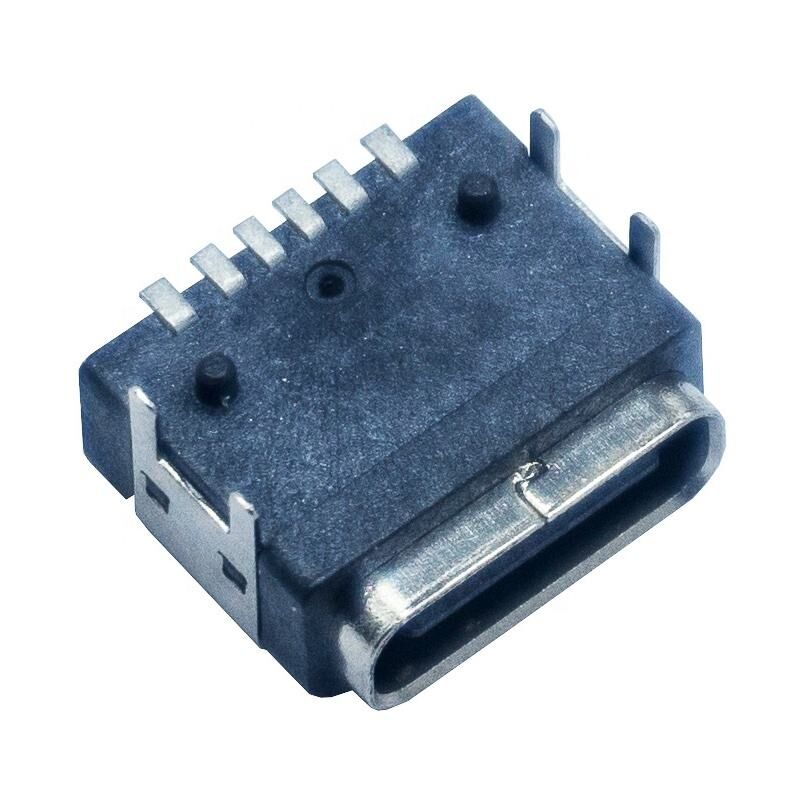 방수 패널 마운트 PCB 6 핀 여성 USB 타입 C 커넥터