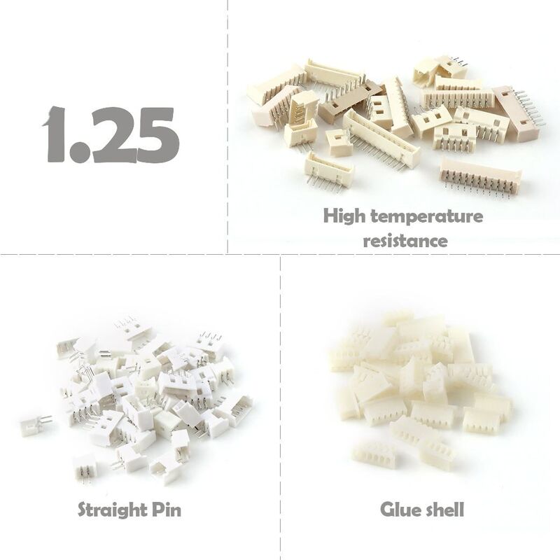 웨이퍼 커넥터 1.25mm 피치 2-16핀 DIP 직각 JST 와이어-보드 커넥터