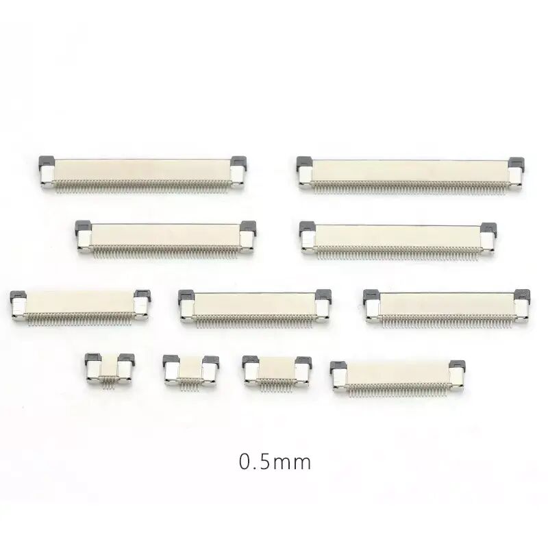 FPC 커넥터 0.5 피치 수평 SMT 플립락 타입 상단 탑 하단 다운 접점 4-60핀