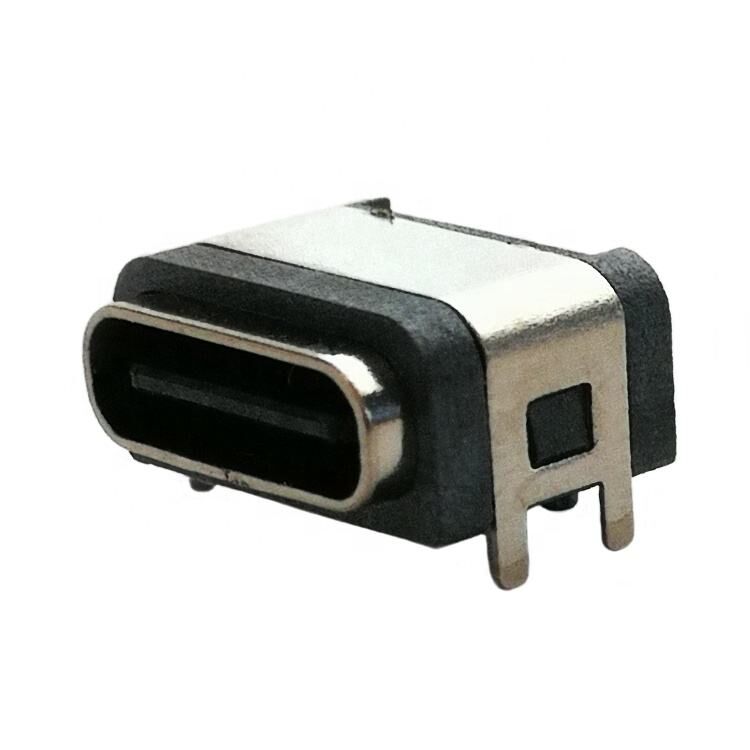 IP67 방수 USB 커넥터 6pin 수평 표면 장착 USB 타입 C 여성 커넥터