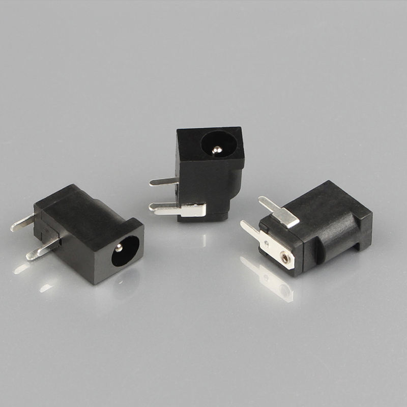 3-PIN DIP Right Angle RCA Brass DC Power Jack Nylon Fabric Housing 30V 1A AudioVideo Female Connector