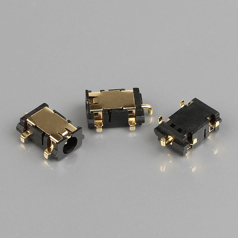 5핀 DC-058-1.3mm DIP 황동 접점 나일론 하우징 DC 전원 어댑터 플러그 암 잭