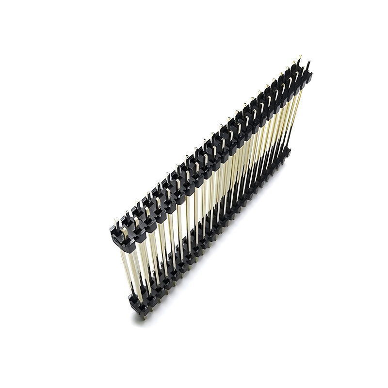 1.27mm 직각 피치 단일/이중 행 40핀 PCB 암 헤더 커넥터