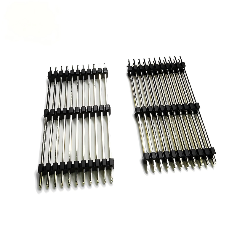 1.27mm 직각 피치 단일/이중 행 40핀 PCB 암 헤더 커넥터