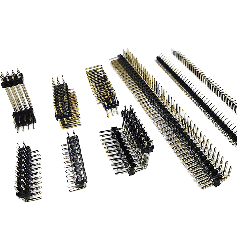 2.54mm Pitch Double Row Male Pin Header Connector Straight PCB Gold-Plated Header Strip