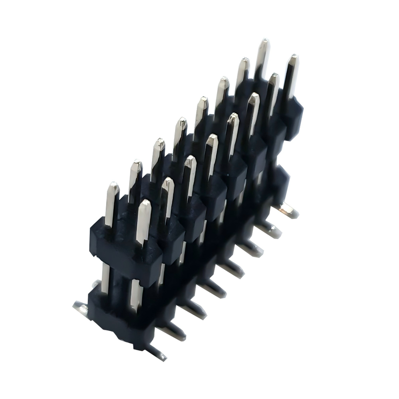 2.54mm Pitch Double Row Pin Header 남성 커넥터 SMT 타입