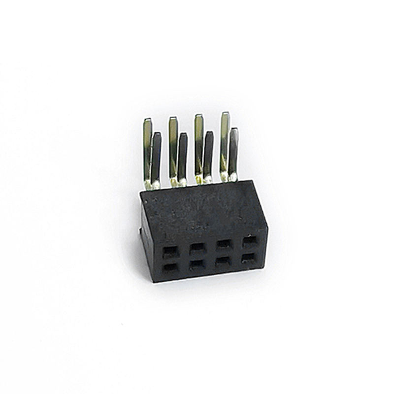 2.54 Double Row Vertical Right Angle 2x4-pin PCB Male-Female Connector Headers