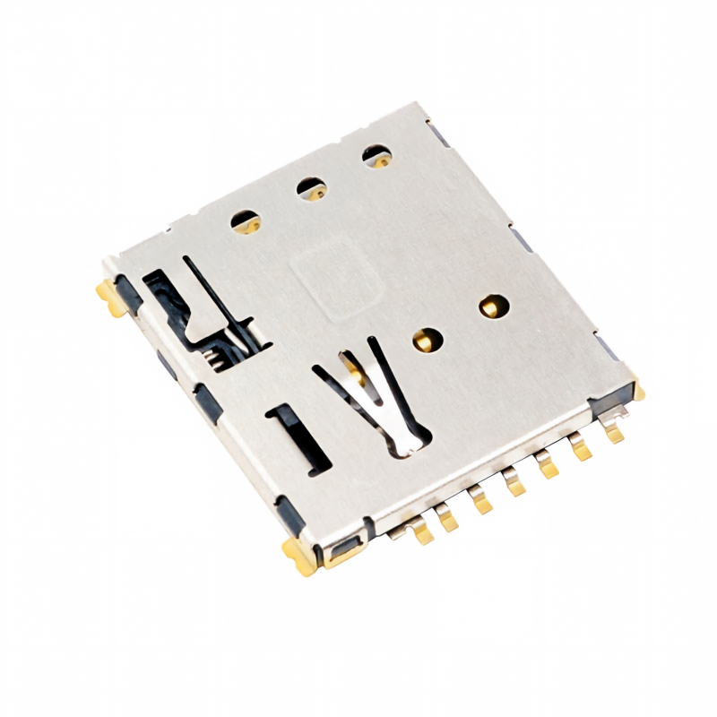 Ultrathin Nano SIM Card Connector 7-Pin Push-Push Type PCB SMT SIM Card Holder Low Profile 1.37 Height USB Connector