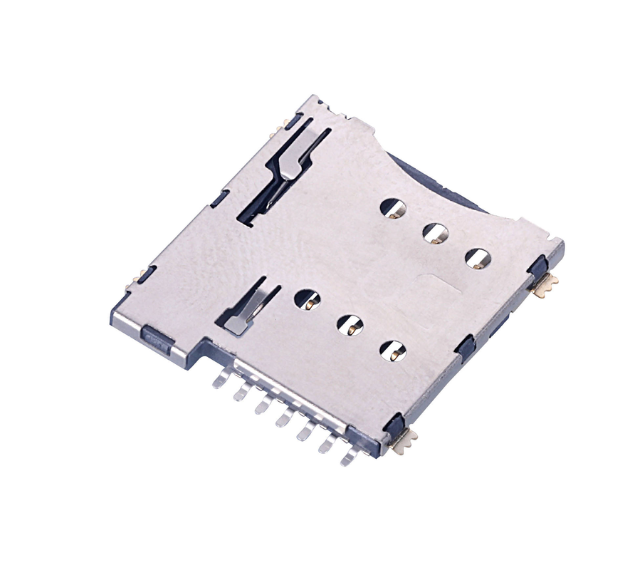 PCB 모바일 폰용 SIM 카드 홀더 푸시-푸시 타입 나노 마이크로 6핀 8핀 SIM 카드 커넥터