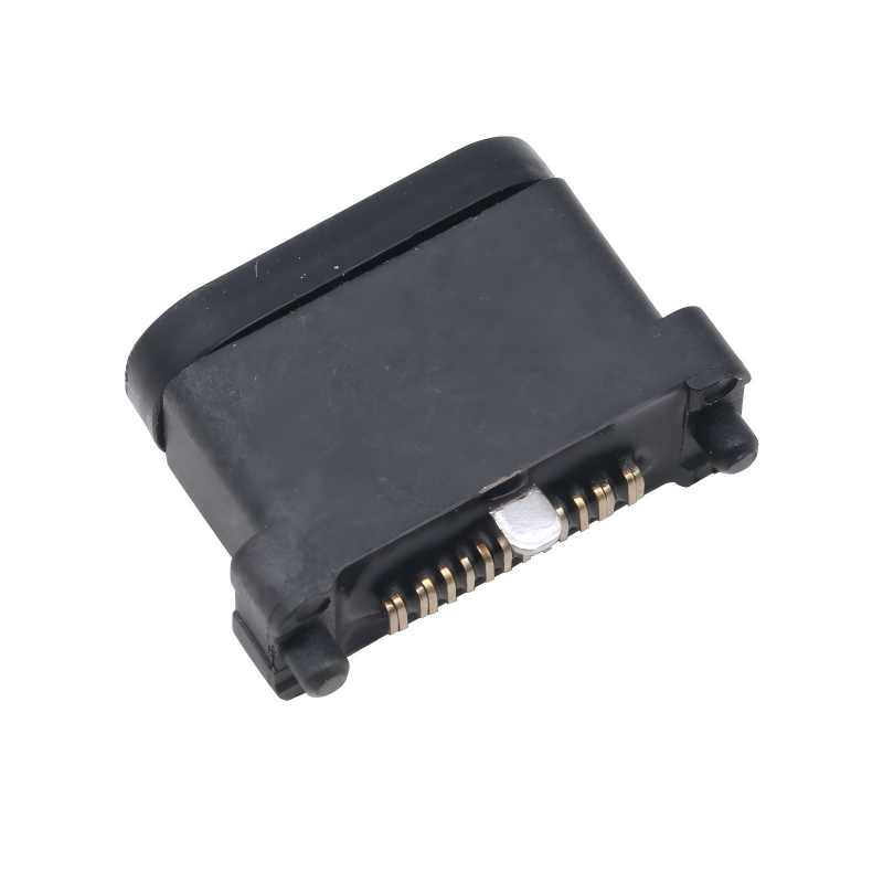 USB 3.2 Type-C 40 Gbps 방수 U4 소켓 24핀 SMT DIP PCB 암형 커넥터 금도금 스테인리스 스틸 5A 100V AC