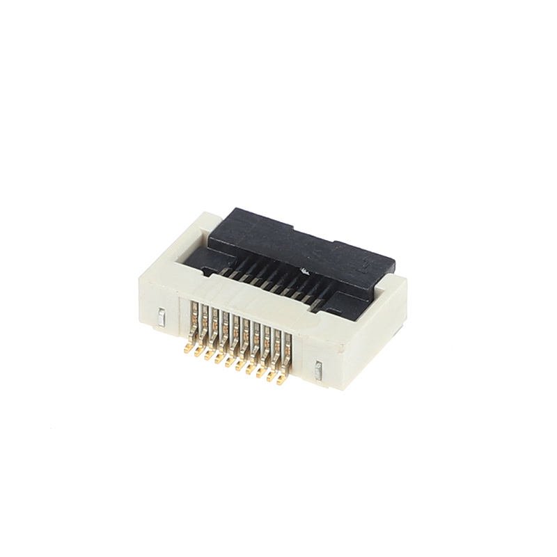 0.5mm Pitch Butterfly Lock FFC/FPCH 커넥터 평면 플렉스 전자제품용 2.55H 높이 플립 커버와 수평 하부 연결