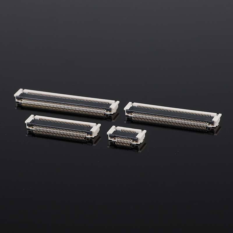 금도금 0.5mm 피치 FPCFFC 커넥터 2.7H 후압 수평 SMD 10-68Pin 50V 0.5A