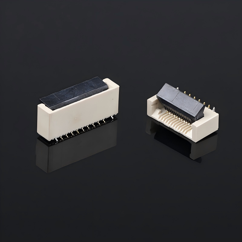 0.5mm Pitch 60PIN 수직 양성 발 5.2H Clamshell Buckle 평면 커넥터 케이블 소켓 FPC FFC 케이블 PCB 커넥터