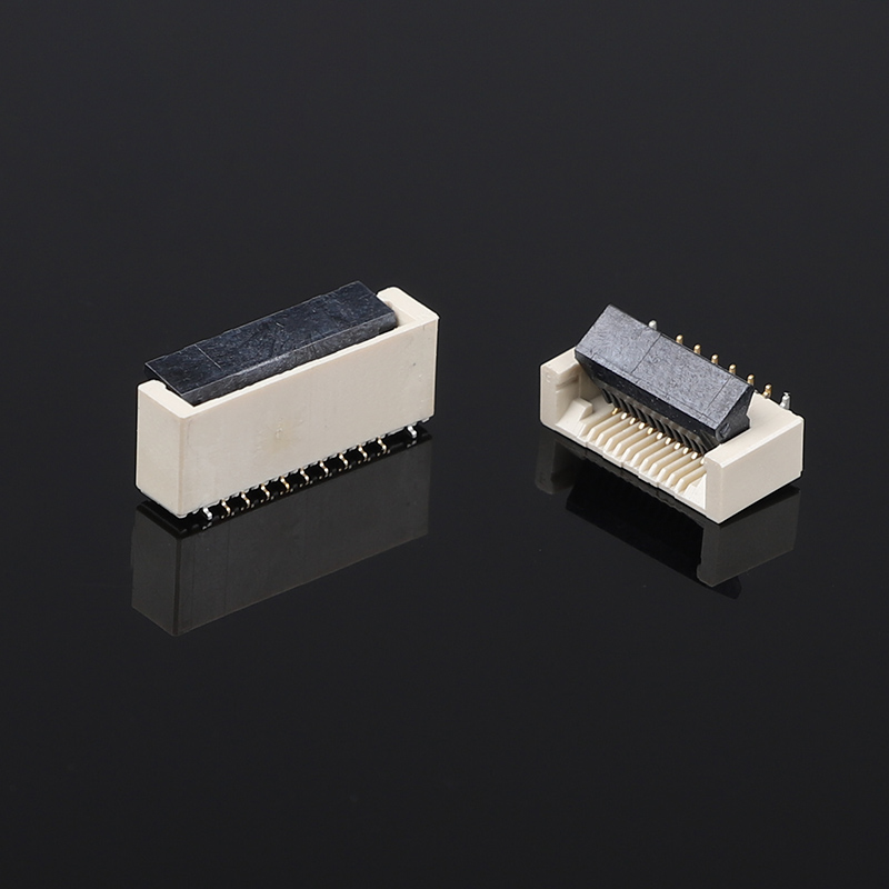 0.5mm Pitch 60PIN 수직 양성 발 5.2H Clamshell Buckle 평면 커넥터 케이블 소켓 FPC FFC 케이블 PCB 커넥터