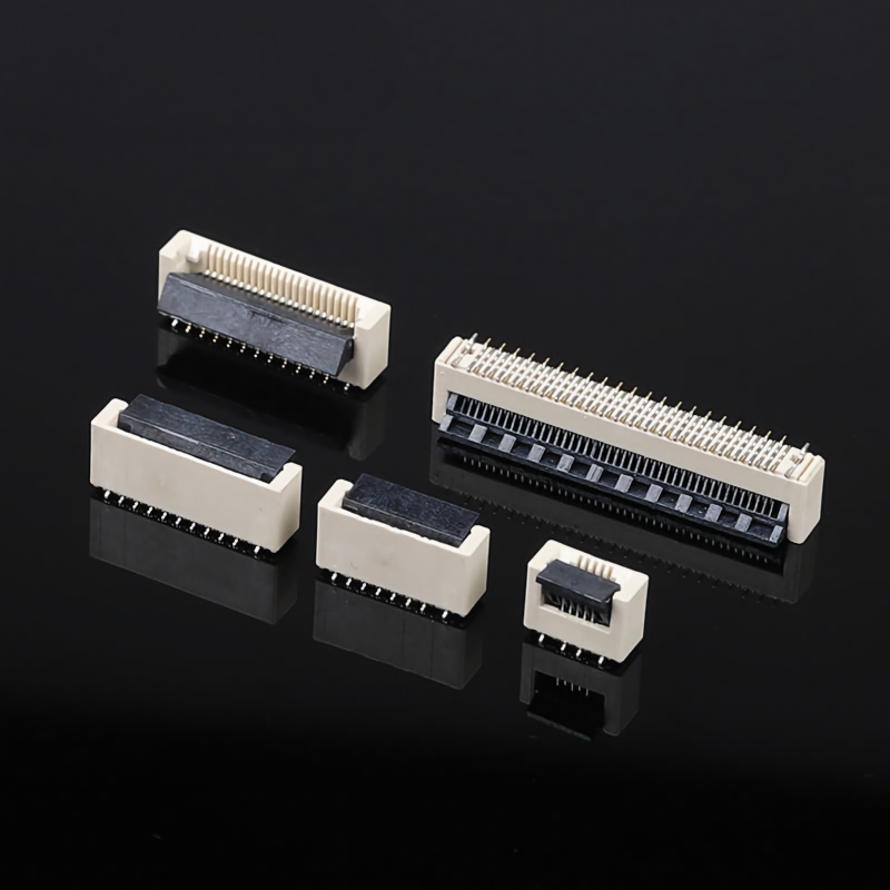 0.5mm Pitch 60PIN 수직 양성 발 5.2H Clamshell Buckle 평면 커넥터 케이블 소켓 FPC FFC 케이블 PCB 커넥터