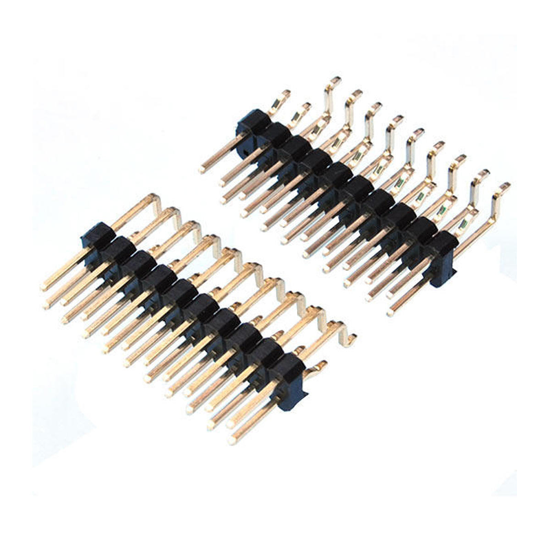 PCB 핀 헤더 1.0mm 듀얼 로우 벤딩 핀 SMT 180도 90도 PBT 재질 인청동 접점 핀 길이 맞춤 제작 가능