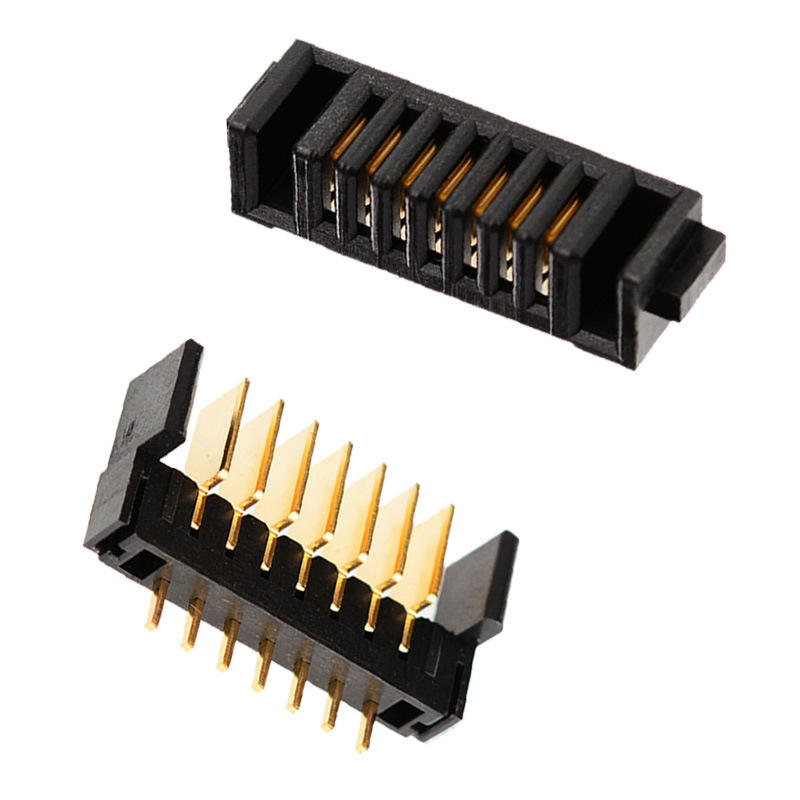 7핀 지문 잠금 배터리 홀더 커넥터 2.0mm 간격 삽입 블레이드 PBT 재료 인화 청동 접촉