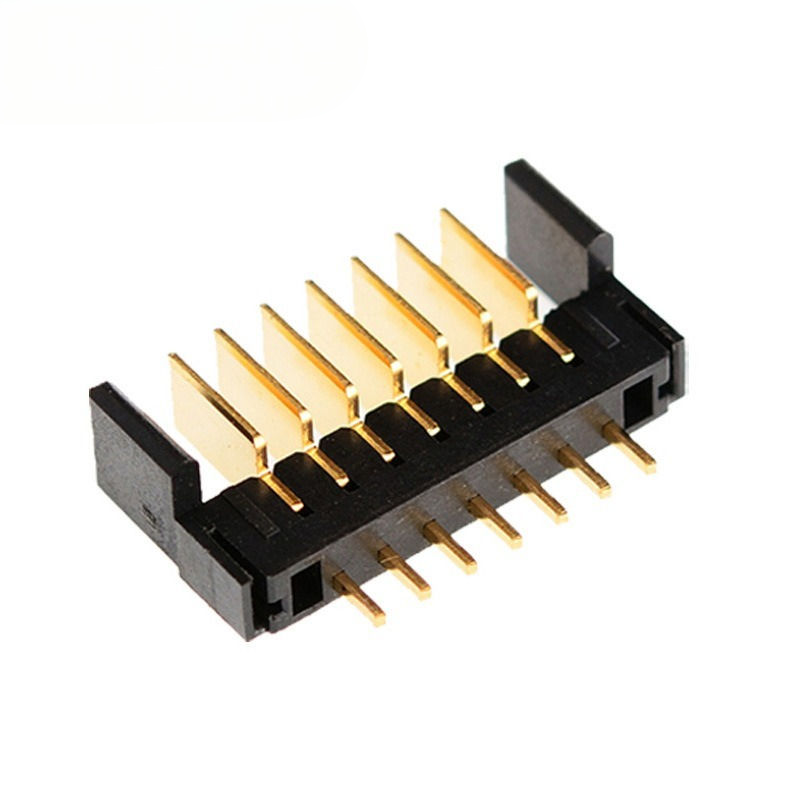 7핀 지문 잠금 배터리 홀더 커넥터 2.0mm 간격 삽입 블레이드 PBT 재료 인화 청동 접촉