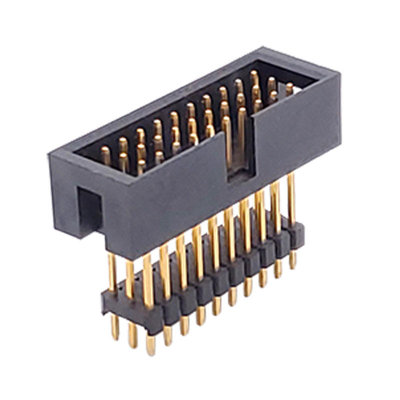 2.54mm 피치 검정색 2x5핀 박스 헤더 커넥터 DIP 2열 핀 소켓 맞춤형 헤더 및 와이어 하우징