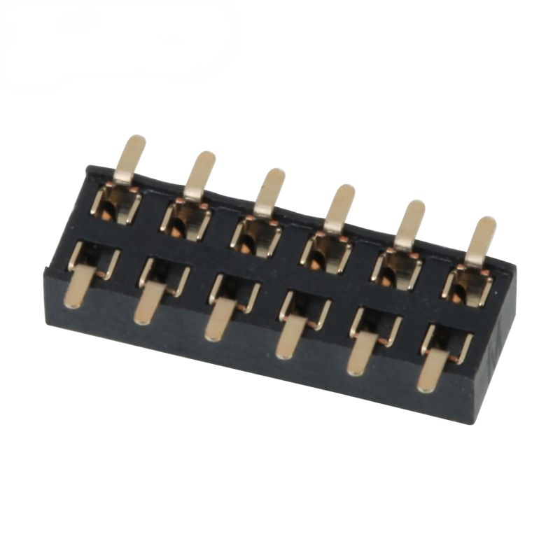 SMD 2.0mm 커넥터 암 헤더 듀얼 로우 하단 삽입 금도금 핀 암 헤더