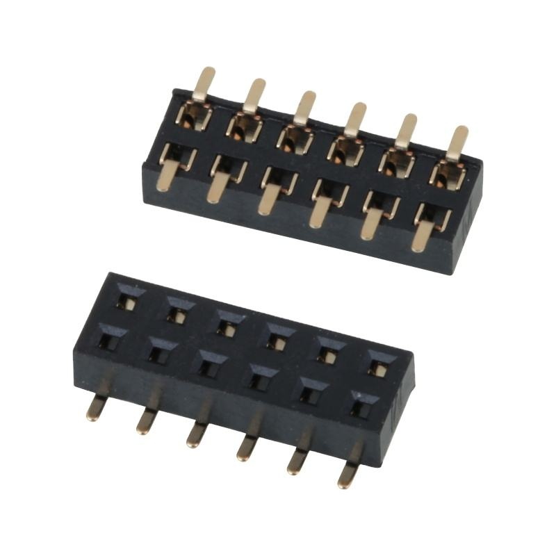 SMD 2.0mm 커넥터 암 헤더 듀얼 로우 하단 삽입 금도금 핀 암 헤더