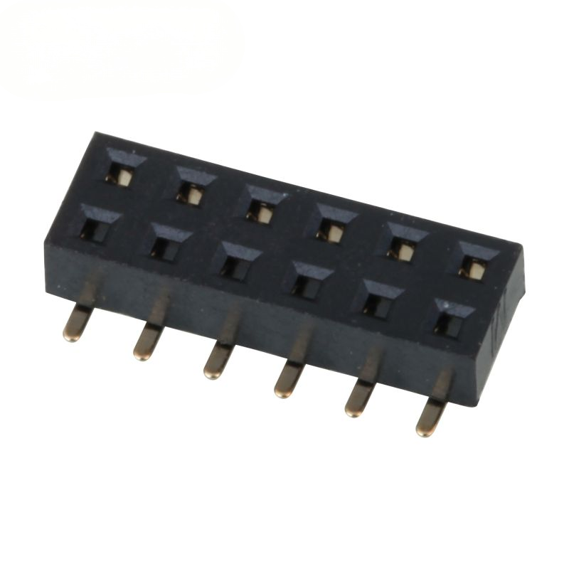 SMD 2.0mm 커넥터 암 헤더 듀얼 로우 하단 삽입 금도금 핀 암 헤더