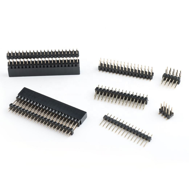 듀얼 라이 2.54mm 피치 핀 헤더 커넥터 높이는 2 * 20pin 직렬 스택 헤더 0.1 인치 핀 여성 헤더