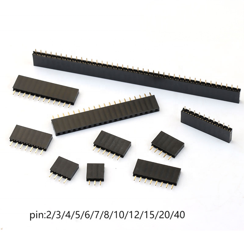 2mm 2pin 여성 핀 헤더 수직 DIP 단일 행 1 * 2P 여성 2.0mm 핀 헤더 커넥터