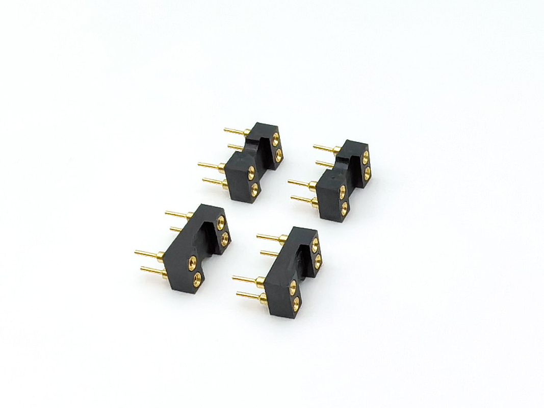 2.54mm Pitch IC 소켓 가공 여성 헤더 직선 H3.0mm 4P 구멍 모두 금 60V 등급 PPS 셸