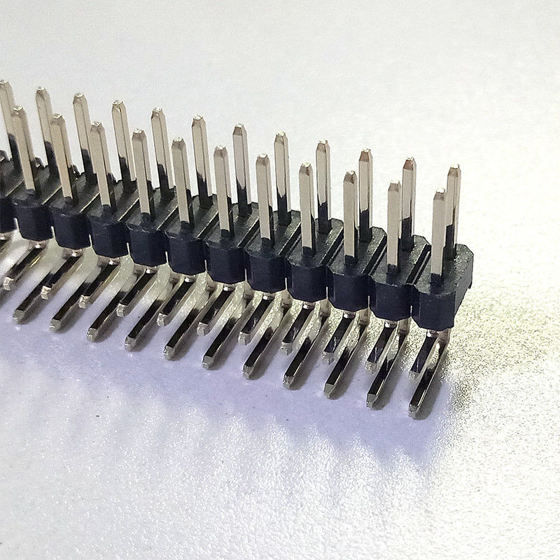 PA9T 이중 단일 행 복각 90도 핀 커넥터 핀 헤더 1.27 Mm 피치